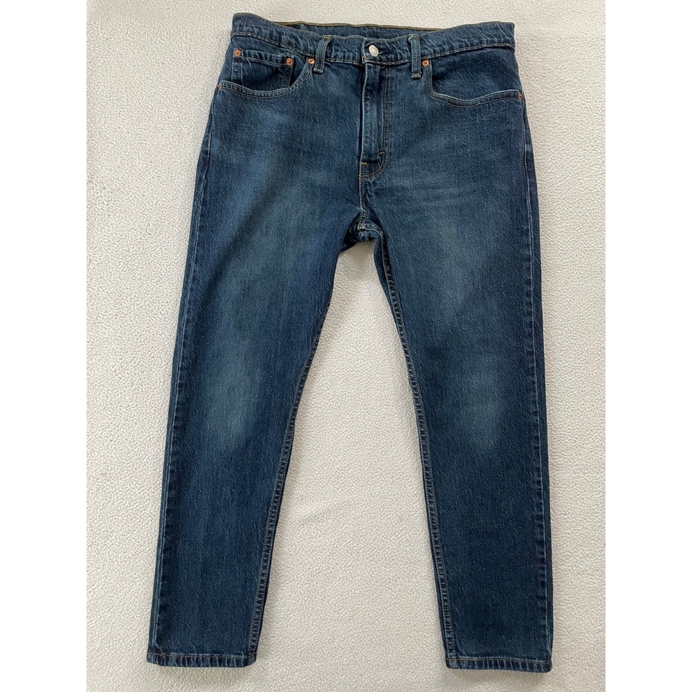 Levi's Mens 36x30 512 Slim Taper Jeans Blue Dark Wash 28833-0332